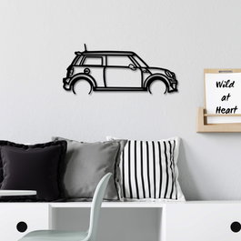 Wallity Mini Cooper Accesorio decorativo de pared Negro